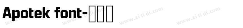 Apotek font字体转换